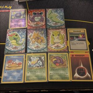 Vintage Pokemon Card Set with Vibrant Colors